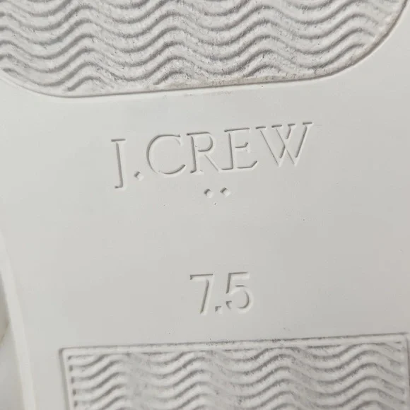 J. Crew, women's white with pink sneakers. Hardly used. Leather Flocking, Sz 7.5 - Picture 8 of 8